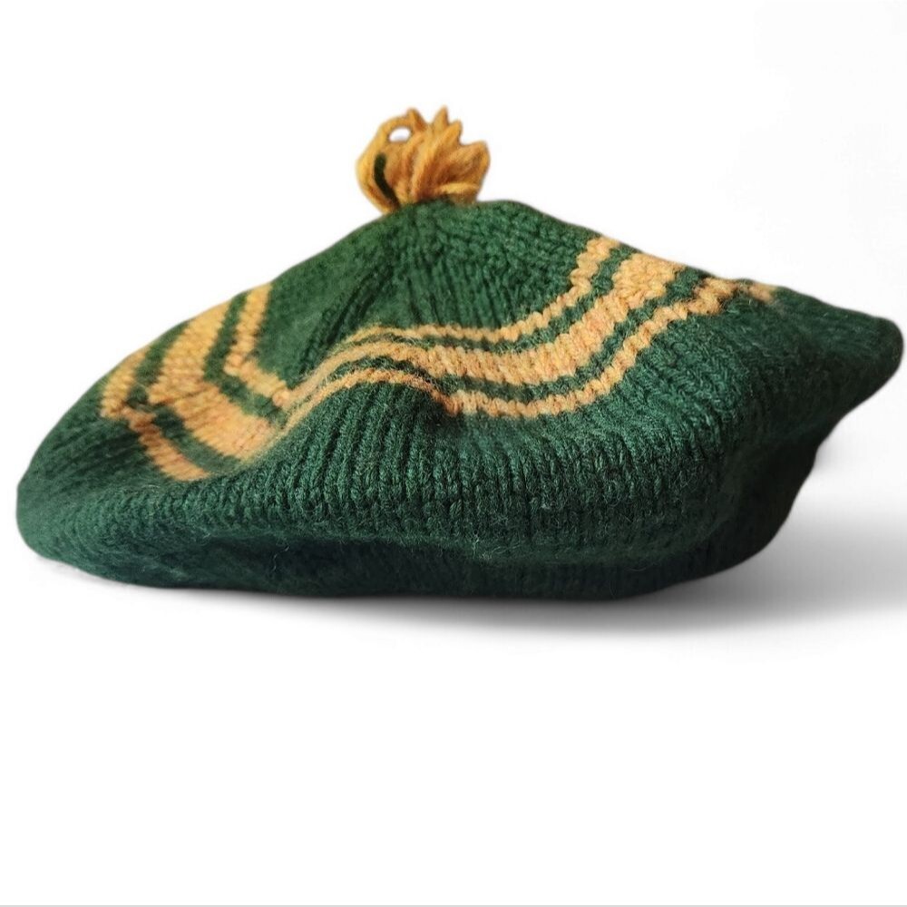 Handmade knit beret adult size